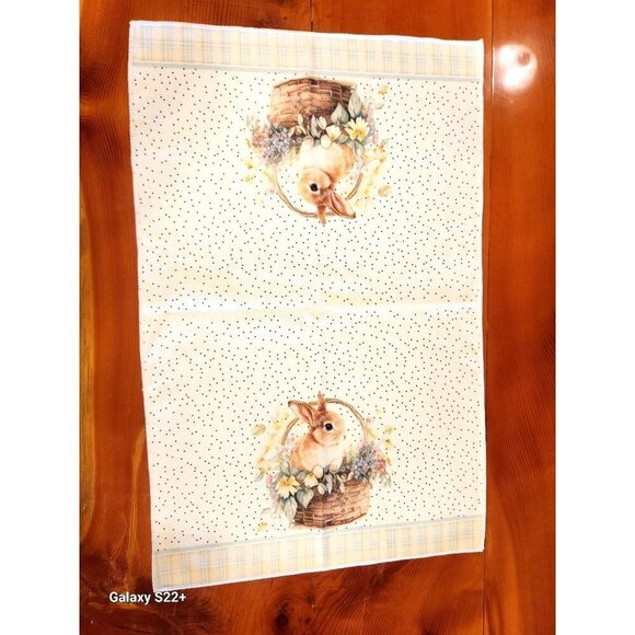 Easter Bunny Rabbit, Baby Chick Holiday Hand Towels Set of 2 in a mixture of pas - Picture 8 of 10